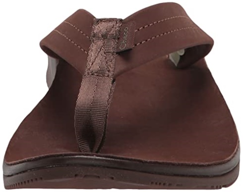 Women's Classic Leather Flip-Flop Dark Brown Chacos