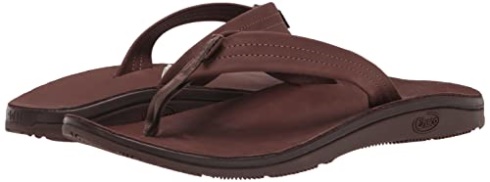 Women's Classic Leather Flip-Flop Dark Brown Chacos
